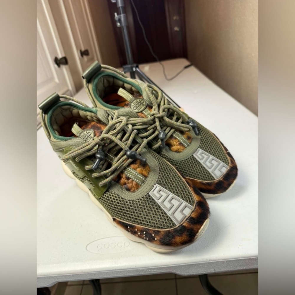 Versace Chain Reaction Animal Sneakers sz 43 Made It Italy Men's 10 - Picture 14 of 14